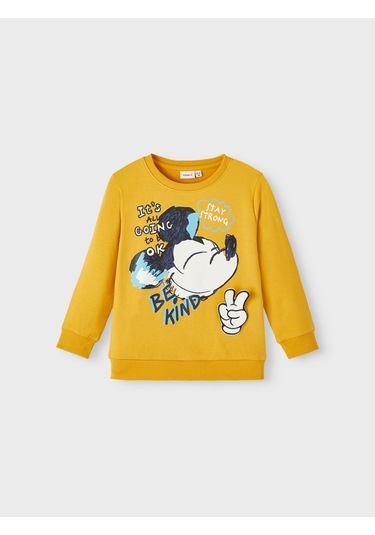 Name It Mickey Mouse Mango Erkek Çocuk Sweatshirt 13221200 001 Sarı