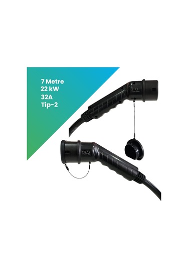 Filşarj 22 KW 7 M Elektrikli Araç Ac Tip-2 Şarj Kablosu