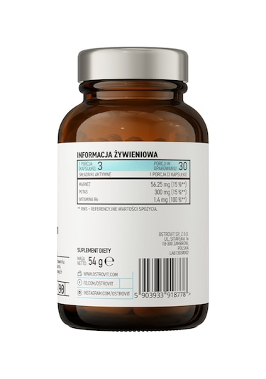 Ostrovit Magnesium Citrate + Potassium + B6 P-5-p 90 Caps