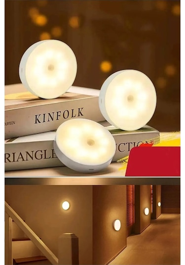 Hareket Sensörlü - Usb Şarjlı - Led Işık Lamba - 4000 Kelwin