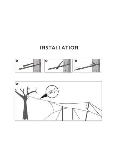 Tenfowee Fs-1400 Çok Amaçlı Kamp Bağı, Çadır Ve Gölgelik Sabitleme İpi, Taşınabilir Ve Ayarlanabilir Haki