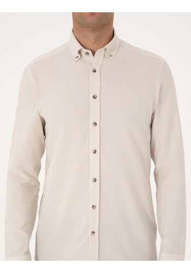 Pierre Cardin Erkek Bej Gömlek Desenli 50311562-vr011 Bej