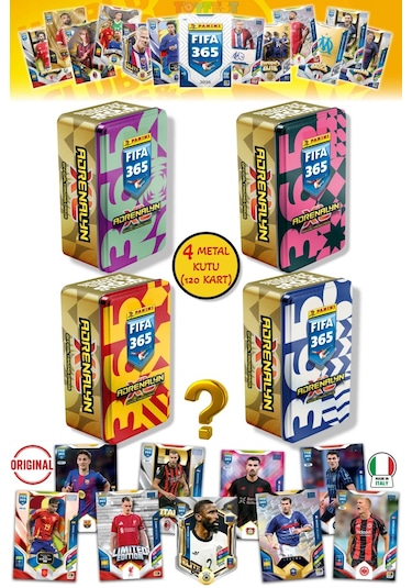 Panini Fifa 2026 Classic Metal Kutulu Futbolcu Kartları 4 Farklı Renkli Kutu Set Seçeneği 120 Kart