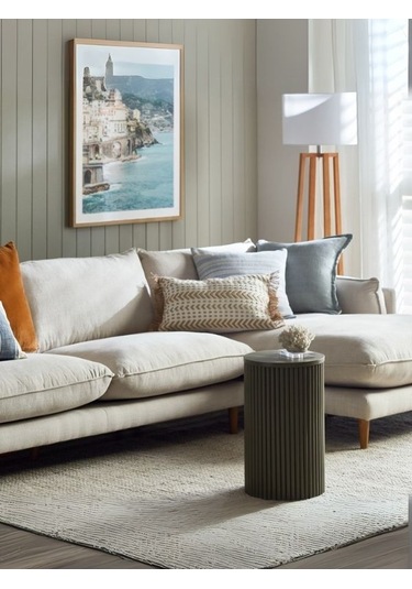 Mariposa Bohem Ahşap Yan Sehpa Yeşil