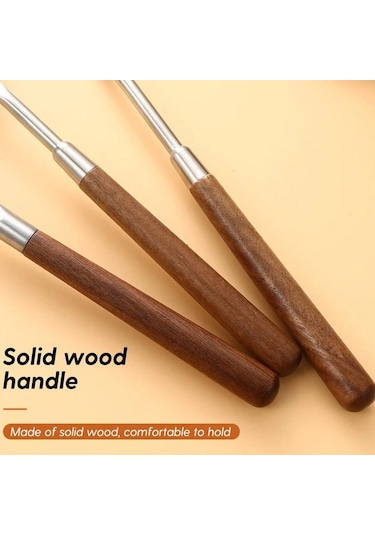 Sones 304 Paslanmaz Çelik Ceviz Saplı Pişirme Aletleri Ev Restoran Mutfak Aletleri, Stil: Kızartma Spatulası