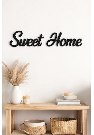 Sweet Home Duvar Yazısı Karışık Renkli