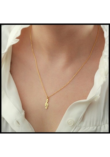 Herşey Nota Kadın Gold Renk Kalp Desenli Açılabilir Kapaklı Resimlikli Kalp Kolye Altın