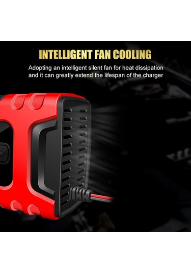 Ranyeek 7 Aşamalı Otomatik Akü Şarj Cihazı, Moto Ve Araç Aküleri İçin, Sarı İngiliz Tipi, Tk-600 Modeli