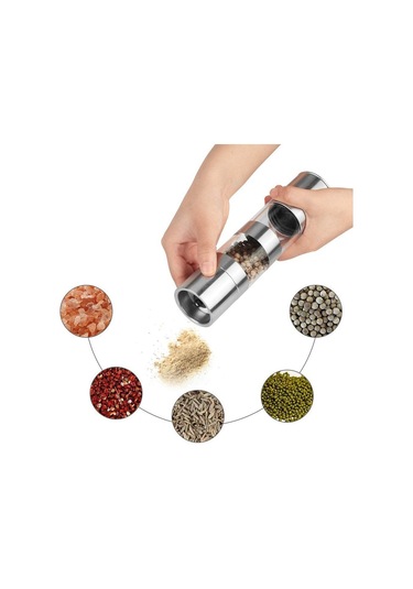 2'si 1 Arada Tuz Ve Karabiber Öğütücü Seti, Ayarlanabilir Seramik Rotorlu Paslanmaz Çelik Öğütücü, Tuz Değirmeni Ve Cezve 46566102