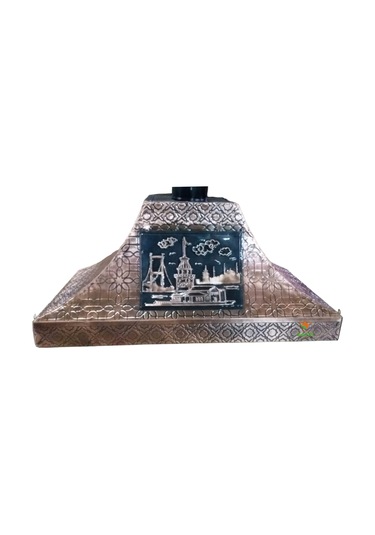 Bakır Davlumbaz 4 Gözlü Çay Kazanı İçin Kızkulesi Bakır Davlumbaz