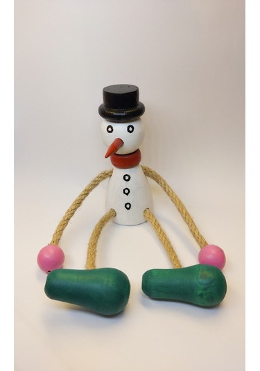 Ahşap Dekoratif Kardan Adam Figür Oyuncak