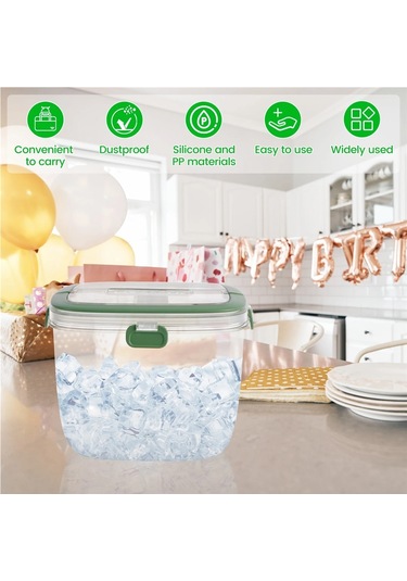 Jialan Buz Kovası Kapaklı Ve Tong Mühürlü Buz Kovası Konteyner Yeşil