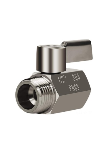 Vkemall 304 Paslanmaz Çelik 1/2" Npt İç-dış Dişli, Su Akışı Kontrol Valfi, Paslanmaz Çelik Kolu, Rustsuz, 1/4 Devir Kapatma