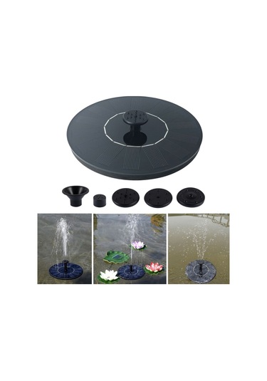 Bahçe Otomatik Güneş Yüzen Çeşme Şelalesi Siyah , Boyut:güneş Şelalesi