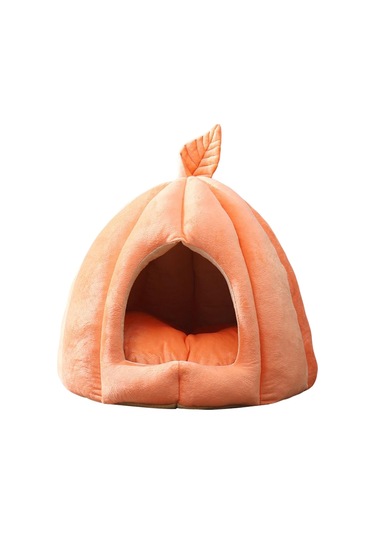 Suntek Mağara Pet Yatak Köpek Çadırı Turuncu-35x35x35cm