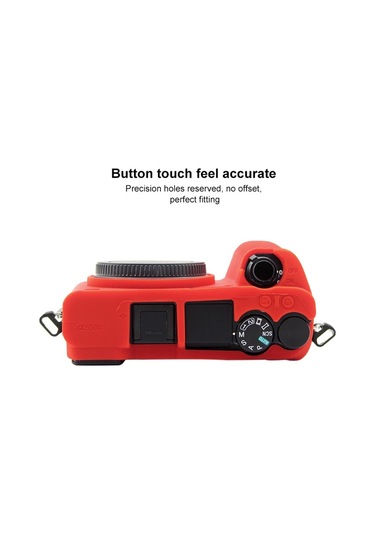 Sony Ilce-6500 İçin Puluz Soft Silikon Koruyucu Kılıf Kırmızı Diğer