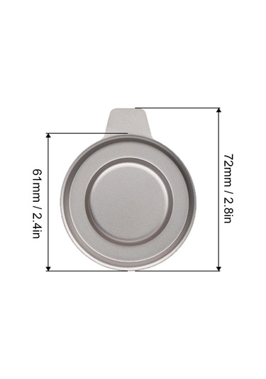 Teltree Tomshoo Dış Mekan Alkol Sobası Kapağı - Titanyum Malzeme, 72x61mm, 8g Ağırlık, Yangın Söndürücü Gümüş