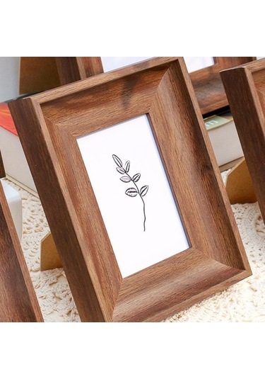Novahub Kahverengi Ahşap 5-10 Inç Çerçeve, Genişletilmiş Sınır, Çift Kullanımlı, Basit Fotoğraf Dekor
