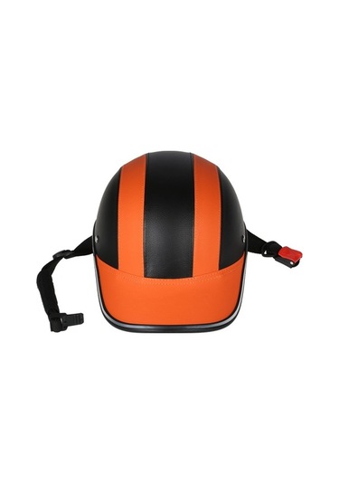 Yulong Geeksen Moda Yarım Yüz Motosiklet Kaskı - Güneşlikli Turuncu