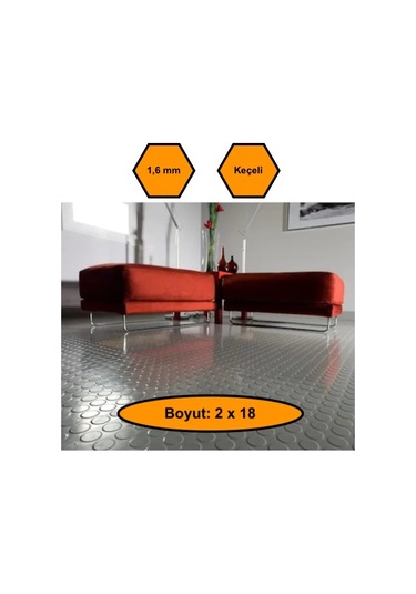 Gri Paralı Muşamba , Zemin Örtüsü, Kaymaz Özellikli Zemin Paspası, 2x18 Metre