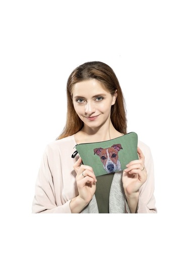 Unimarket Hz4516 Köpek Tote Köpek Kişiselleştirilmiş Yağlıboya Greyhound Baskı Taşınabilir Kadın Çocuk Kalem Kutusu Kadın Makyaj Çantası Yuıxa2