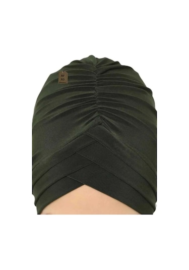 Üç Bantlı Bone Hazır Dış Bone Tesettür Hijap Haki. Çok Renkli