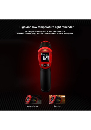 Reedark Habotest Ht641b+ Isı Ölçer -50 600 C, Kişisiz Nesne Yüzeyi Lazer Isı Ölçümü, Mutfak Ve Endüstri, Siyah+kırmızı Pil Yok