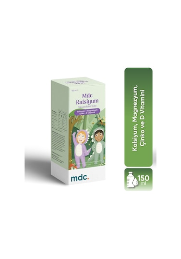 Mdc Kalsiyum Magnezyum Çinko Vitamin D Şurup 150 ML