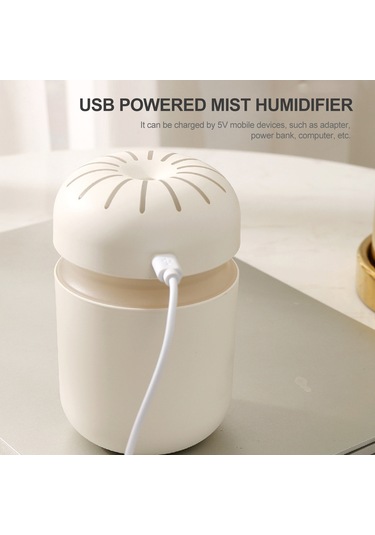 Dianziye 300ml Oduncu Masaüstü Sessiz Nemlendirici - Iki Modlu Sprey, Isikli Gece Lambasi Ve Hava Temizleme Özelliği