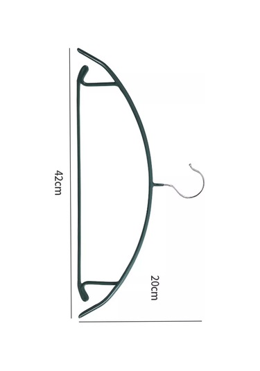 Krucok Dla Mody Kaymaz Metal Kıyafet Askıları 5 Adet 178000935 Yeşil