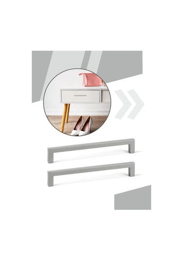 Centr Mebel'noj Furnitury Mutfak Dolabı Kolu 160 Mm Mat Krom 2 Adet 246609787 Siyah