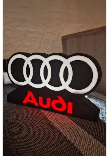 Audi Logolu Dekoratif Aydınlatma Çok Renkli