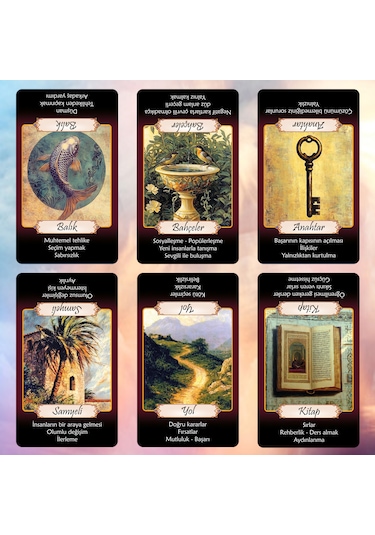 Mistik Katina Aşk Falı Kehanet Tarot Destesi / Açıklamalı 68 Kart