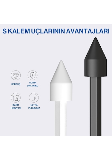 Samsung Galaxy Tab S7/s9/s8+/s9 Ultra /note10/note10+/note20 Uyumlu Kalem Ucu 5li Paket