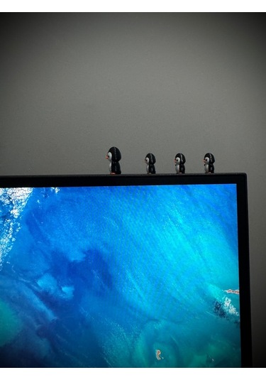 4 Parça Sevimli Penguen Ailesi Dikiz Aynası Süsü - Ayna Süsü Araba Süsü Torpido Süsü Oto Aksesuar