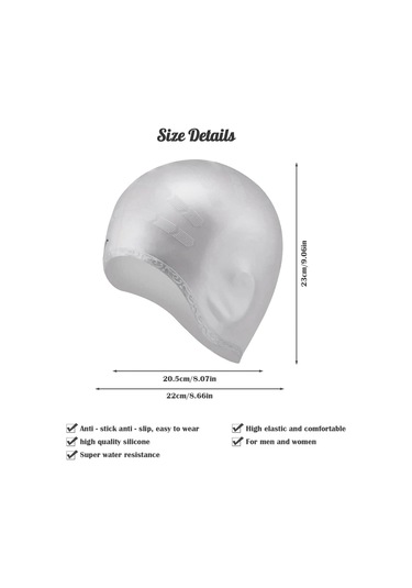 2'li Paket Yüzme Bonesi, Kulak Kapağı Yüzme Bonesi Yüzme Bonesi Silikon Su Geçirmez, Kulak Tıkacı İle Unisex Yetişkinler Kadınlar Erkekler İçin