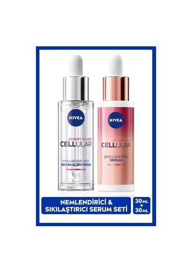 NIVEA Cellular Expert Lift Şekillendirici Doğal Retinol Alternatifi Serum 30 ML + Nemlendirici Serum 30 ML