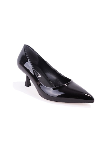 Dagoster Dza07-388499 Siyah Rugan Stiletto Topuklu Kadın Ayakkabı Siyahrugan