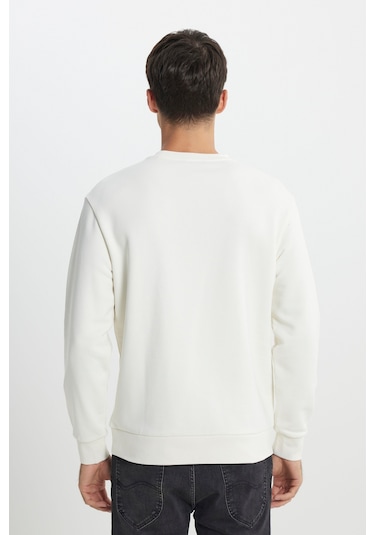 Lee Regular Fit Normal Kesim Bisiklet Yaka Ekru Sweatshirt L242503104 Ekru