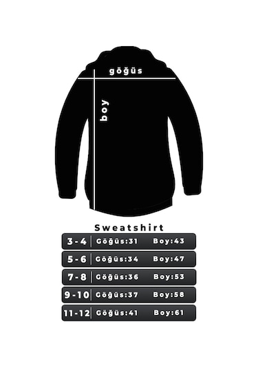 Çocuk Yeşil Ejderha Baskılı Tasarım Sweatshirt Siyah