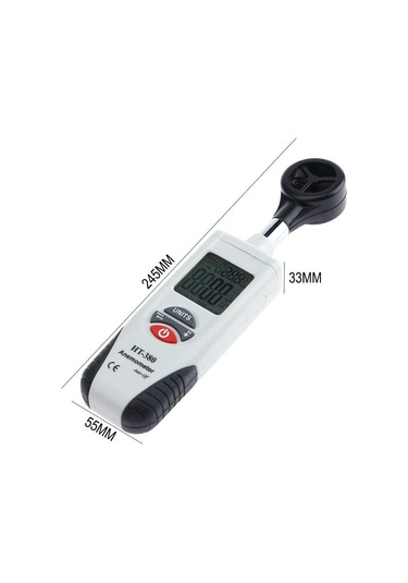 Wellhise Ht-380 Rüzgar Hızı Ölçer Dijital Anemometre