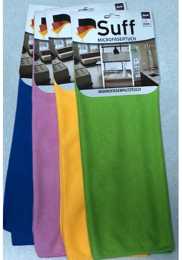 Suff Mikrofiber Genel Temizlik Bezi Çok Renkli 40 x 40 CM