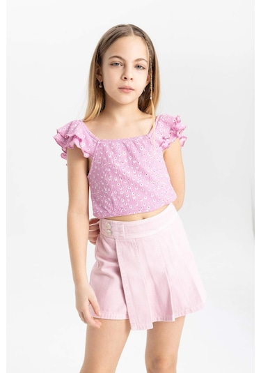 DeFacto Kız Çocuk Desenli Bluz C3382A824SMPN444