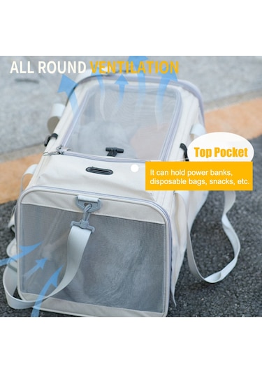 Moveevo Eller Serbest Seyahat Çantası: Nefes Alabilir, Katlanır Kedi/köpek Taşıma