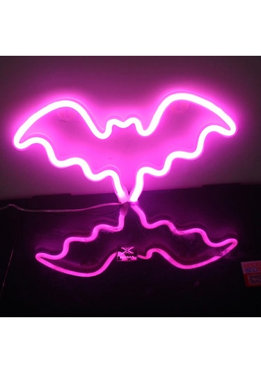 Reedark Led Neon Işık - Pil İle Çalışan Dekoratif Aydınlatma Pembe/mavi Pembe