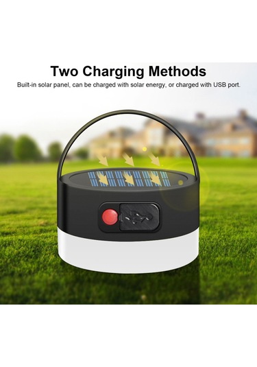 Açık Hava Güneş Kamp Lambası 8 Led Taşınabilir Şarj Edilebilir Su Geçirmez Çadır Işığı Acil Durum/kamp/dağcılık/balıkçılık/gece Pazarı İçin Çok Renkli