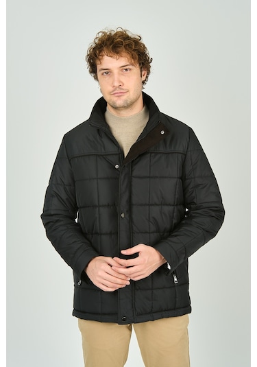 Daynax Erkek İçi Kürklü Dik Yaka Fermuar Ve Çıtçıt Kapamalı Mont Kaban 4000 Yeşil Yeşil