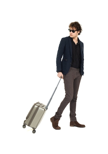 Necati Çanta Tsa Sifreli 15,6 İnç Laptop Ve Tablet Bölmeli Usb Girişli Pilot Çantası Gold-1657 Altın