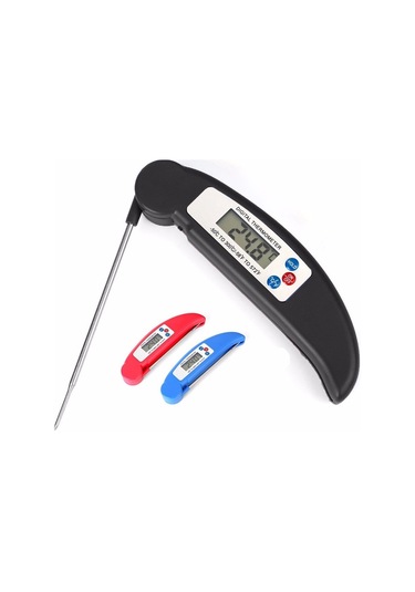 Sones Katlanır Et Termometresi Dijital Mutfak Termometresi Yemek Pişirme Barbekü Probu, Rastgele Renk Teslimatı