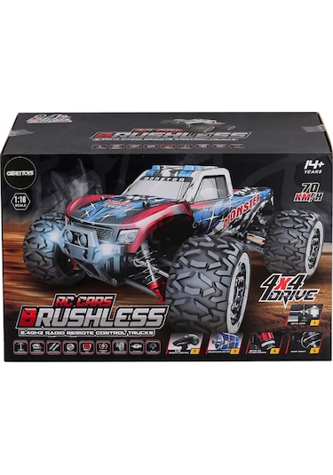 866-1602 Kumandalı 1:16 70 Km/h Brusless Araba 4x4